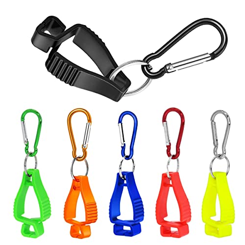 Mocturnity Clips für Arbeitshandschuhe, 6 Stück, Gürtelclip für Handschuhe mit Metallkarabinern für Bauarbeiter, Arbeiter von Mocturnity