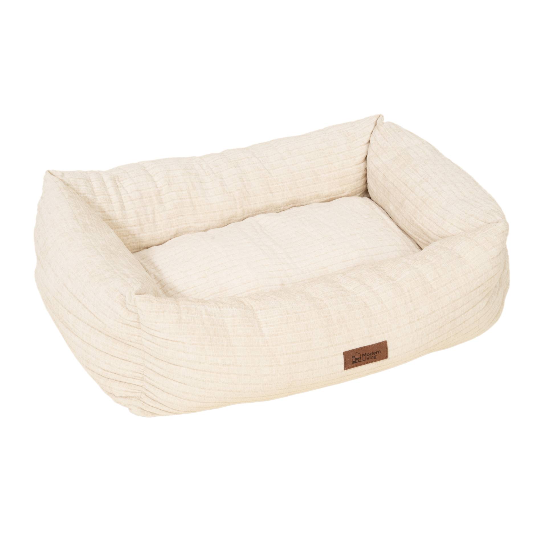 Modern Living Hundebett Lucca, creme - Größe L: L 87 x B 57 x H 27 cm von Modern Living