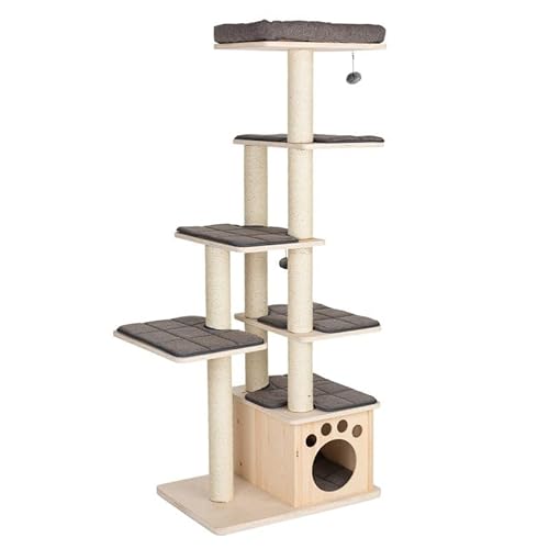 Modern Living Kratzbaum La Tour für Katzen | Massive Bodenplatte | viele Ebenen | mit Häuschen und Kuschelbett |Höhe: 170cm Modern Living Kratzbaum La Tour für Katzen | Massive Bodenplatte | viele Ebenen | mit Häuschen und Kuschelbett |Höhe: 170cm von Modern Living