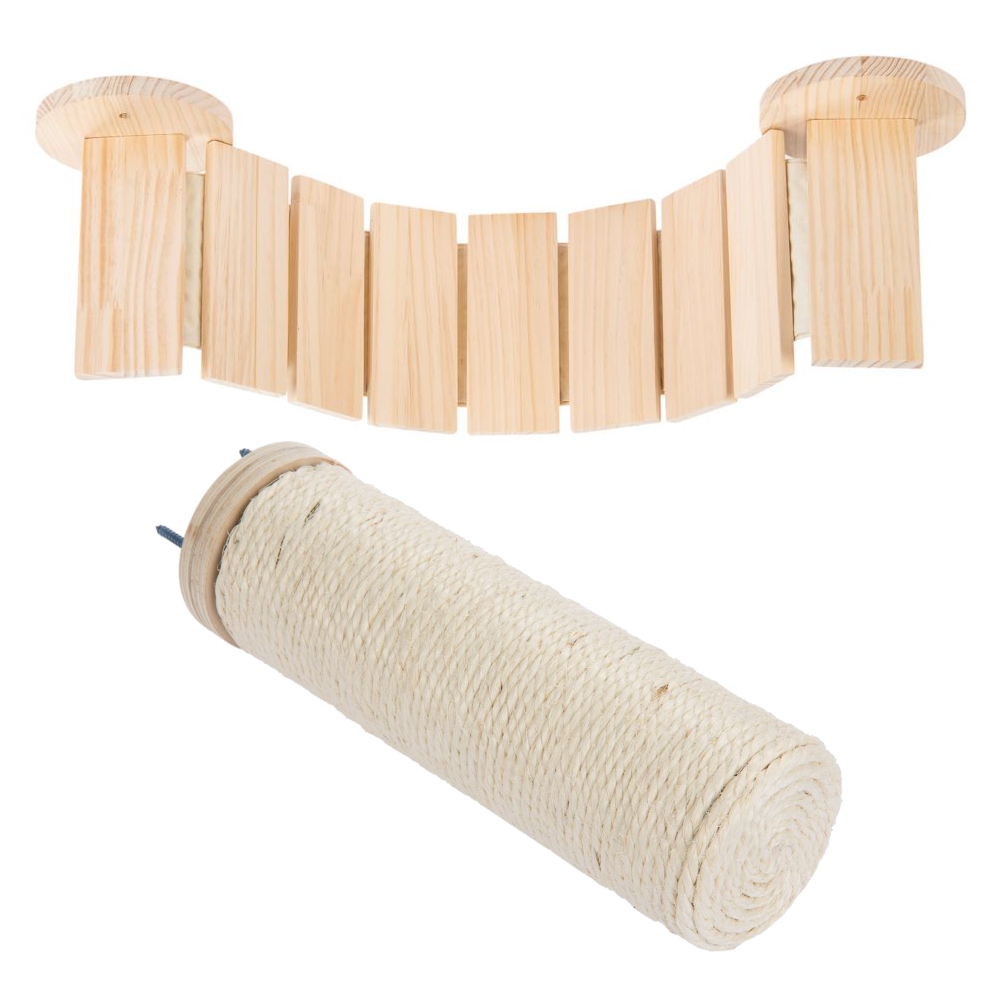 Modern Living Kratzmöbel Kombi-Paket: Katzen Parkour zur Wandmontage - Kratzstamm Korbin + Hängebrücke Sia Modern Living Kratzmöbel Kombi-Paket: Katzen Parkour zur Wandmontage - Kratzstamm Korbin + Hängebrücke Sia von Modern Living