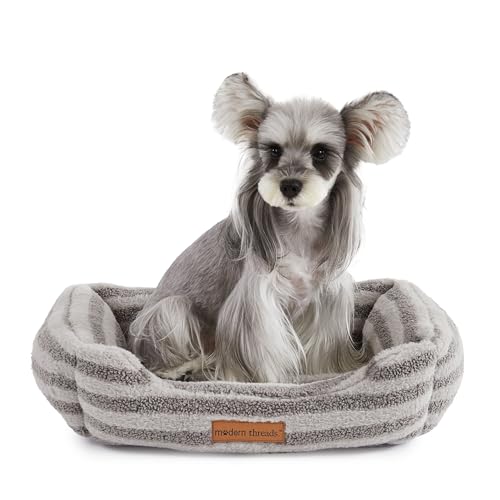 Modern Threads Plüsch-Sherpa-Haustierbett für kleine und mittelgroße Hunde, ultraweiches Kuscheltier mit erhöhten Kanten für zusätzlichen Komfort, Grau Modern Threads Plüsch-Sherpa-Haustierbett für kleine und mittelgroße Hunde, ultraweiches Kuscheltier mit erhöhten Kanten für zusätzlichen Komfort, Grau von Modern Threads