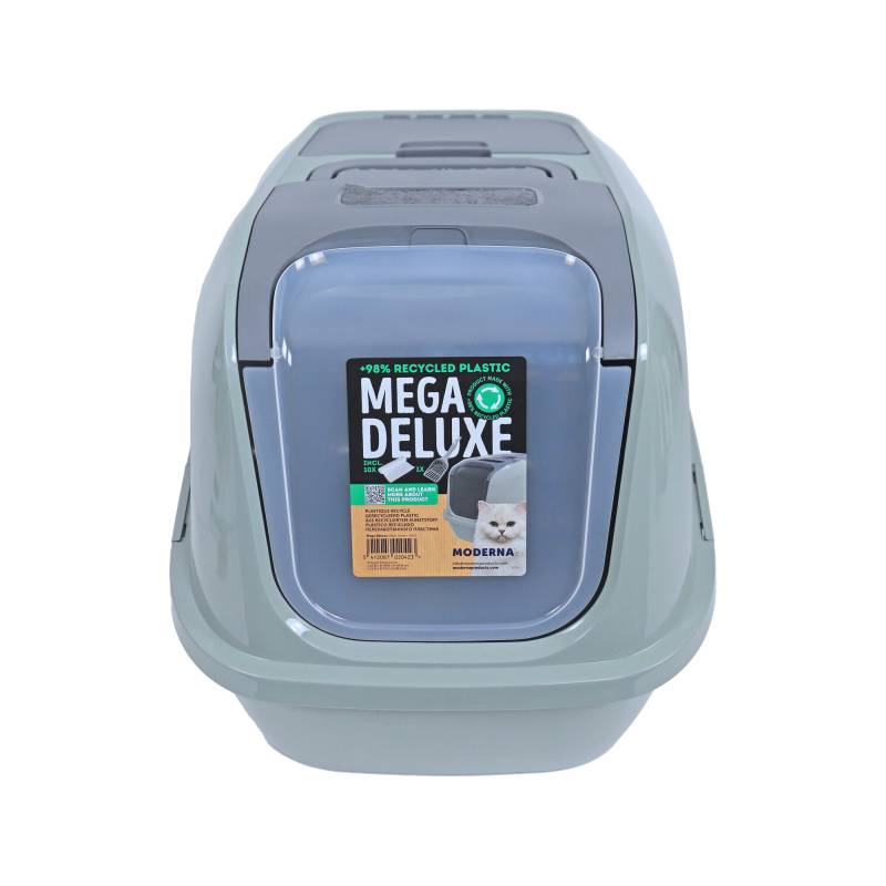Moderna - Katzentoilette Mega Deluxe – Cool Grey – 45,5 x 49,5 x 66 cm von Moderna Products