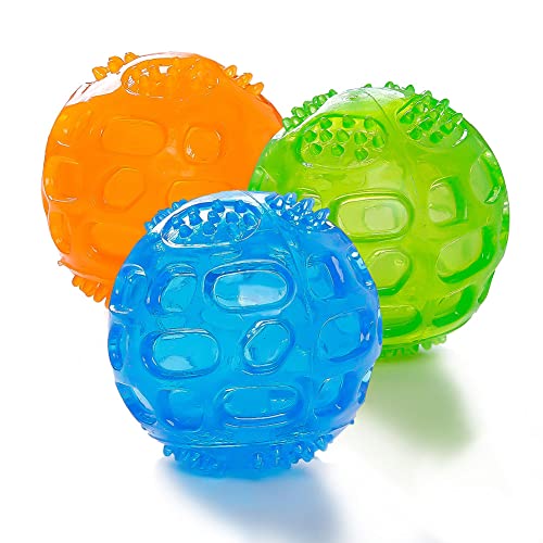 ACEONE Hundespielzeug Quietschball Spielzeug, 3 Stücke Naturkautschuk Gummi Bälle Spielzeug für Große und Kleine Hunde ACEONE Hundespielzeug Quietschball Spielzeug, 3 Stücke Naturkautschuk Gummi Bälle Spielzeug für Große und Kleine Hunde von ACEONE