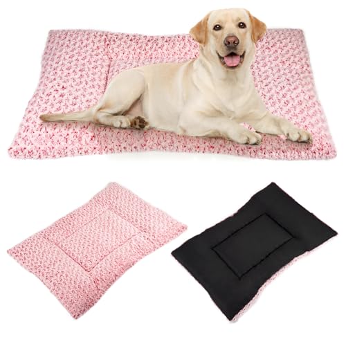 MoeQOassis Waschbare Hundebett-Matte, Deluxe-Plüsch, wendbar, bequem, Haustierbett, Hunde-Schlafmatte für große, mittelgroße und kleine Hunde, 73,7 x 45,7 cm, Rosa MoeQOassis Waschbare Hundebett-Matte, Deluxe-Plüsch, wendbar, bequem, Haustierbett, Hunde-Schlafmatte für große, mittelgroße und kleine Hunde, 73,7 x 45,7 cm, Rosa von MoeQOassis