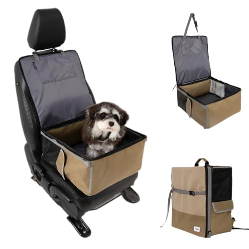 MoeSoce Hunde-Autositz-Rucksack, 2-in-1, für kleine/mittelgroße Hunde bis zu 15,9 kg, verstellbare Sicherheitsleine, strapazierfähiges Oxford-Gewebe, Reise-Haustier-Rucksack, abnehmbar und waschbar MoeSoce Hunde-Autositz-Rucksack, 2-in-1, für kleine/mittelgroße Hunde bis zu 15,9 kg, verstellbare Sicherheitsleine, strapazierfähiges Oxford-Gewebe, Reise-Haustier-Rucksack, abnehmbar und waschbar von MoeSoce