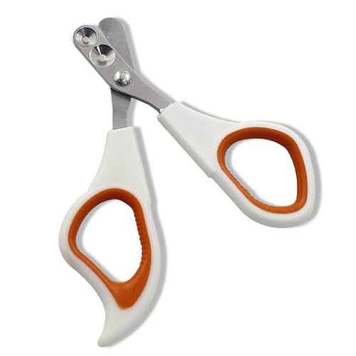 Moicstiy Orange Circular Cut Hole Cat Nail Clippers Professional Round Hole pet Nail Clipper Avoid Over Cutting Pet Nail Clippers Grooming Tool for cat, Chinchilla, Bird von Moicstiy