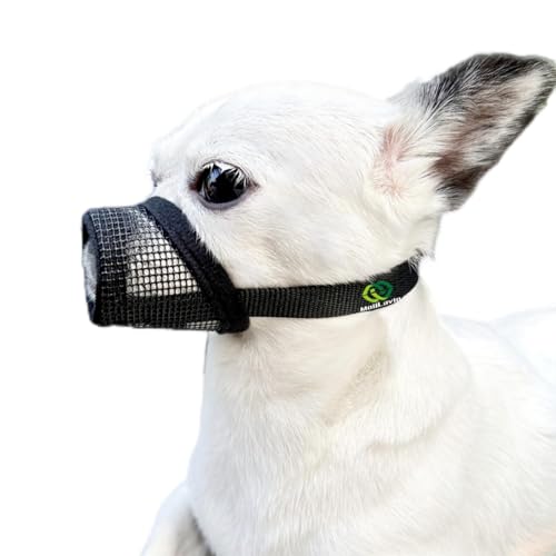 MoiiLavin Hundemaulkorb XS (2 Packungen) für kleine Hunde mit langer Schnauze, schnelle Passform für die Fellpflege, verstellbar, verhindert Beißen, Bellen und Kauen weicher Maulkorb (XS: von MoiiLavin