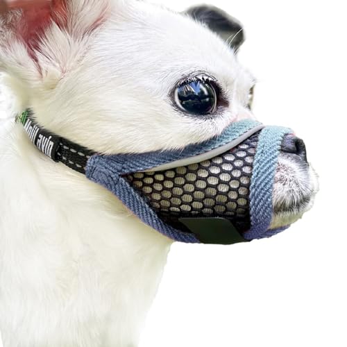 MoiiLavin Maulkorb für kleine und mittelgroße Hunde, kurze Schnauze, weiches Netzgewebe, verhindert Beißen, Bellen, Kauen, Luftnetz, atmungsaktiv, trinkbar, verstellbare Schlaufe, Haustier-Maulkorb MoiiLavin Maulkorb für kleine und mittelgroße Hunde, kurze Schnauze, weiches Netzgewebe, verhindert Beißen, Bellen, Kauen, Luftnetz, atmungsaktiv, trinkbar, verstellbare Schlaufe, Haustier-Maulkorb von MoiiLavin