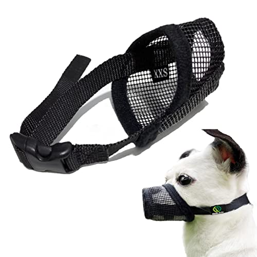 MoiiLavin Hundemaulkorb, weiches Luft-Mesh-Material, weiches Nylon, gegen Beißen, Bellen, Kauen, atmungsaktiv, trinkbar, verstellbare Schlaufe, Haustiermaulkorb für kleine, mittelgroße und große Hunde von MoiiLavin