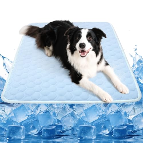 Mojonnie Selbstkühlende Matte für Hunde, waschbar und tragbar, weiches Kissen, ungiftig, kein Wasser oder Kühlung erforderlich Mojonnie Selbstkühlende Matte für Hunde, waschbar und tragbar, weiches Kissen, ungiftig, kein Wasser oder Kühlung erforderlich von Mojonnie