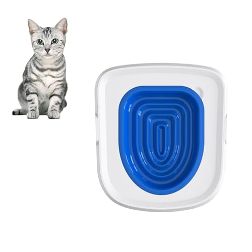Katzentoiletten-Trainingsset, universal, wiederverwendbar, Katzentoiletten-Training, Sitzwerkzeug für Haustierreinigung (blau) von Mokernali