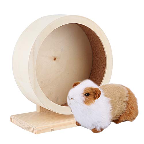 Laufrad für Hamster holz, Leises Hamsterrad aus Holz, Holzübungsrad für Hamster, 21 cm, Bequem zum Klettern, Haustier-Übungsrad, für kleine Haustiere wie Hamster und Rennmäuse(M) von Mokernali