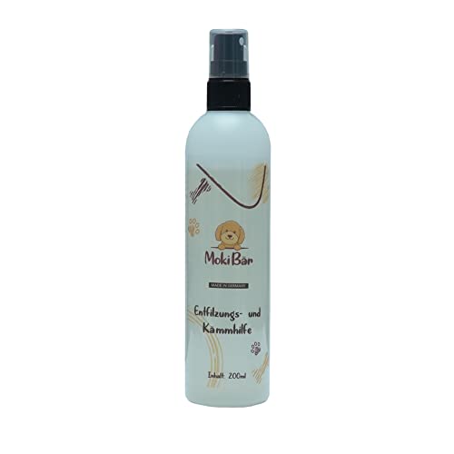 Moki Bär Entfilzungsspray und Kämmhilfe für Hunde I 200ml I Pflegt und Macht das Fell gut kämmbar Moki Bär Entfilzungsspray und Kämmhilfe für Hunde I 200ml I Pflegt und Macht das Fell gut kämmbar von Moki Bär