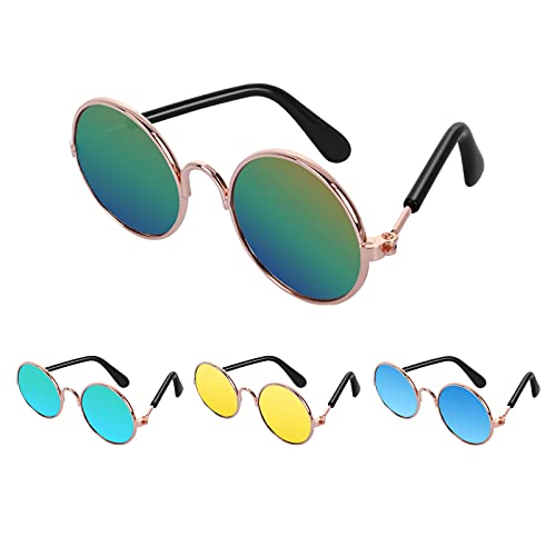 Molain Katze Sonnenbrille-Pet Welpen UV Schutz Sonnenbrille, kleine Hund Cosplay Foto Props Nette Sonnenbrille (4Pcs-Runde Sonnenbrille) Molain Katze Sonnenbrille-Pet Welpen UV Schutz Sonnenbrille, kleine Hund Cosplay Foto Props Nette Sonnenbrille (4Pcs-Runde Sonnenbrille) von Molain