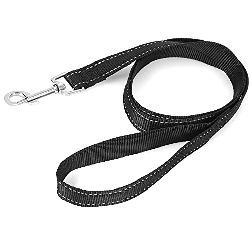 Molain Reflektierende Hundeleine 120 x 2,5 cm Nylon Leine strapazierfähiges Trainingsleine mit Metallverschlüssen Leine für Welpen, Hundetrainingsleine für kleine mittelgroße große Hunde Hundezubehör von Molain