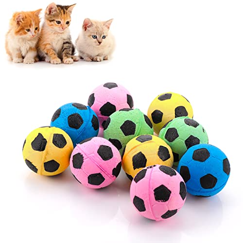 Molain Schaumstoffschwammbälle Katzenspielzeug, 10 Stück Fußball Katzenbälle Große Katzenspielzeug Bälle Katzenspielspielzeug Katzen Interaktives Ballspielzeug Indoor Outdoor 4cm, Blau, Rosa, Gelb Molain Schaumstoffschwammbälle Katzenspielzeug, 10 Stück Fußball Katzenbälle Große Katzenspielzeug Bälle Katzenspielspielzeug Katzen Interaktives Ballspielzeug Indoor Outdoor 4cm, Blau, Rosa, Gelb von Molain