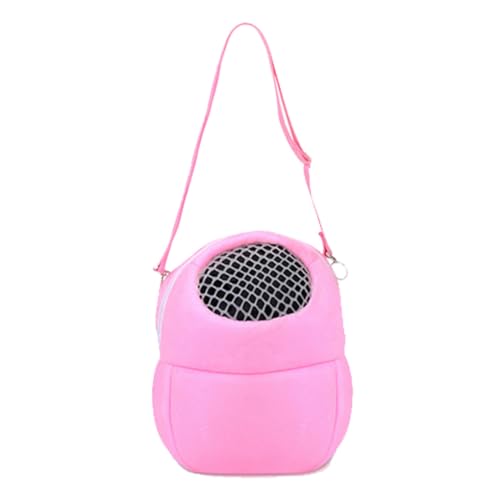 Kleine Haustier -Backpacket -Trägerbeutel Schwamm kleine Haustaschen der Haustierbeutel mit verstellbaren Gurten für Hamster Ratte M Pink von Moligin