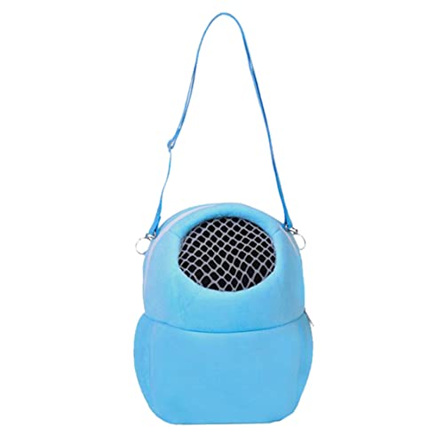 Moligin Kleine Haustier -Backpacket -Trägerbeutel Schwamm kleine Haustaschen der Haustierbeutel mit verstellbaren Gurten für Hamster Ratte m blau von Moligin
