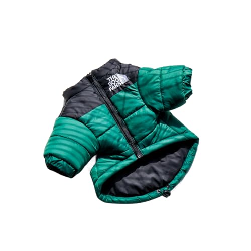 Molinter Hunderegenmantel Wasserdichter Winddichter Hundemantel Winter Cotton Hundejacke Hundebekleidung mit Hut Dacron Regenmantel (Grün, L) von Molinter