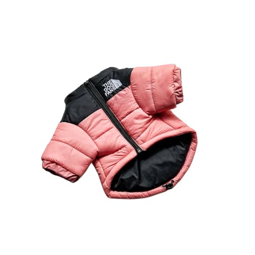 Molinter Hunderegenmantel Wasserdichter Winddichter Hundemantel Winter Cotton Hundejacke Hundebekleidung mit Hut Dacron Regenmantel (Rosa, 2XL) von Molinter