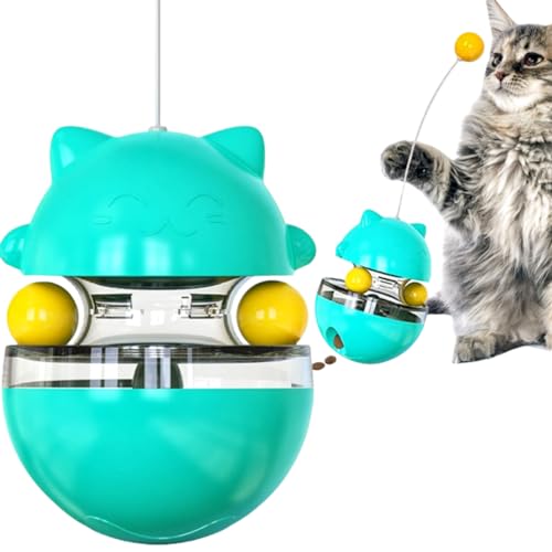 Molinter Katzenminze Spielzeug Interaktives Spielzeug Cat Teaser Stick Spielzeug zum Platzieren von Lebensmitteln für Katzen (Blau) von Molinter
