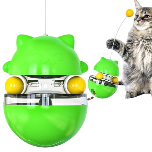 Molinter Katzenminze Spielzeug Interaktives Spielzeug Cat Teaser Stick Spielzeug zum Platzieren von Lebensmitteln für Katzen (Grün) von Molinter