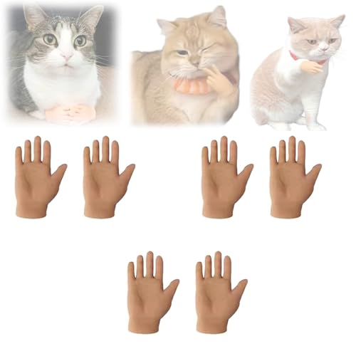 Mini Hands for Cats, Tiny Hands for Cats, Mini Crossed Hands for Cats, Mini Human Hands for Cats, Tiny Finger Hands for Cats, Tiny Folded Hands for Cat Paws, Stretchable Hands Cat Toy (B) von MoliseMeotans