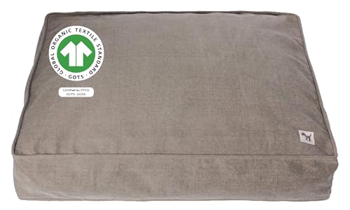 Molly Mutt Jupiter Hundebett-Bettbezug, GOTS-zertifiziert, 100 % Baumwoll-Leinen-Bezug für Hunde-, Welpen- oder Katzenbett, langlebig, waschbar und frei von schädlichen Chemikalien, Größe M/L, 68,6 x von Molly Mutt