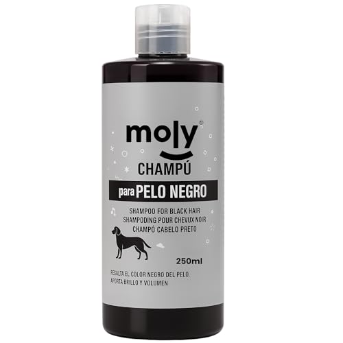 MOLY Hunde-Shampoo 250 ML für Schwarzes, Braun- oder Schokoladenfarbenes Fell | Konzentriertes Shampoo für Hunde mit dunklem Fell – pH-neutral & hautfreundlich | Glänzendes MOLY Hunde-Shampoo 250 ML für Schwarzes, Braun- oder Schokoladenfarbenes Fell | Konzentriertes Shampoo für Hunde mit dunklem Fell – pH-neutral & hautfreundlich | Glänzendes von Moly