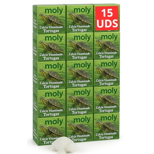 MOLY Packung mit 15 Vitamin-Kalziumblöcken für Wasserschildkröten, Hartmetall-Kalzium-Tabletten mit langsamer Freisetzung für Schildkröten, stärkt die Schale, neutralisiert den pH-Wert des Aquariums MOLY Packung mit 15 Vitamin-Kalziumblöcken für Wasserschildkröten, Hartmetall-Kalzium-Tabletten mit langsamer Freisetzung für Schildkröten, stärkt die Schale, neutralisiert den pH-Wert des Aquariums von Moly