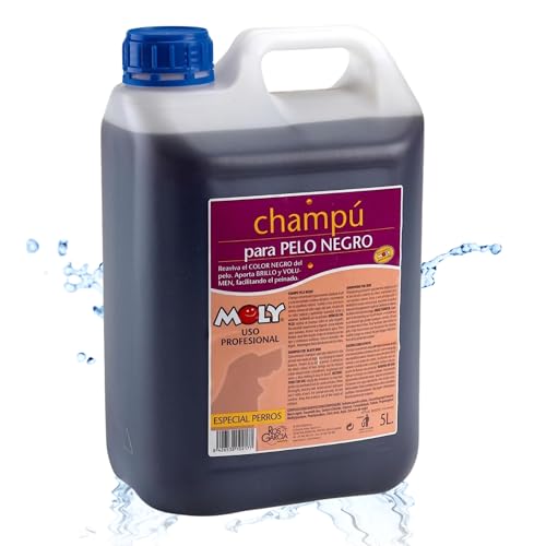MOLY Shampoo für Hunde, Schwarz, Braun oder Schokolade, 5 l, konzentriertes Dunkles Haarshampoo, pH-neutral, weiches, glänzendes und voluminöses Haar, geeignet für alle Rassen, Duft Dermorelax MOLY Shampoo für Hunde, Schwarz, Braun oder Schokolade, 5 l, konzentriertes Dunkles Haarshampoo, pH-neutral, weiches, glänzendes und voluminöses Haar, geeignet für alle Rassen, Duft Dermorelax von Moly