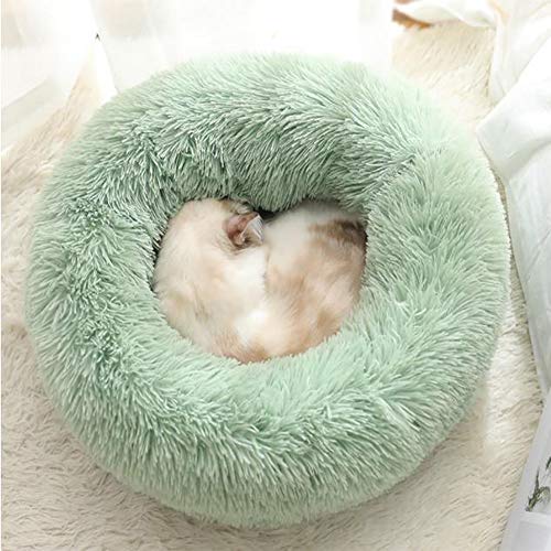 Verdickte PP-Baumwolle Hundehöhle Bett und Sofa Katzenbett Extrem Weich Hundebett Premium Plüsch Hundebetten Geeignet für Kleine Mittlere Hunde Katzen Haustiere - 70cm-Grün von Monba