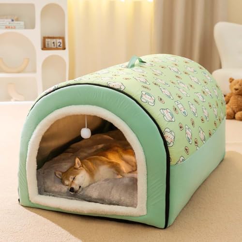 2-in-1-Hundehütte, großes Hundebett mit Anti-Angstzuständen, weiches, warmes Kissen, faltbar, beruhigende Hundehütte, rutschfest, warm, Haustier-Iglu-Bett für Hunde und Katzen, abnehmbar, waschbar (M: 2-in-1-Hundehütte, großes Hundebett mit Anti-Angstzuständen, weiches, warmes Kissen, faltbar, beruhigende Hundehütte, rutschfest, warm, Haustier-Iglu-Bett für Hunde und Katzen, abnehmbar, waschbar (M: von Monbaer