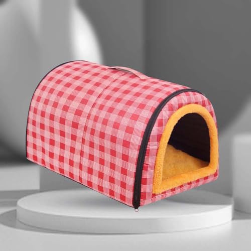 Hundehaus, Katzenhöhle, 2-in-1, faltbares Iglu-Nest mit beruhigendem abnehmbarem Kissen, Anti-Angst, weich, warmes Bett für Hunde, Welpen, Katzen, Kaninchen, wasserdicht, rutschfest (XS: 35 x 27 x 25 Hundehaus, Katzenhöhle, 2-in-1, faltbares Iglu-Nest mit beruhigendem abnehmbarem Kissen, Anti-Angst, weich, warmes Bett für Hunde, Welpen, Katzen, Kaninchen, wasserdicht, rutschfest (XS: 35 x 27 x 25 von Monbaer