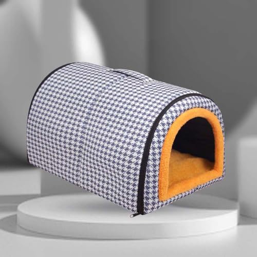 Hundehaus, Katzenhöhle, 2-in-1, faltbares Iglu-Nest mit beruhigendem abnehmbarem Kissen, Anti-Angst, weich, warmes Bett für Hunde, Welpen, Katzen, Kaninchen, wasserdicht, rutschfest (XS: 35 x 27 x 25 Hundehaus, Katzenhöhle, 2-in-1, faltbares Iglu-Nest mit beruhigendem abnehmbarem Kissen, Anti-Angst, weich, warmes Bett für Hunde, Welpen, Katzen, Kaninchen, wasserdicht, rutschfest (XS: 35 x 27 x 25 von Monbaer