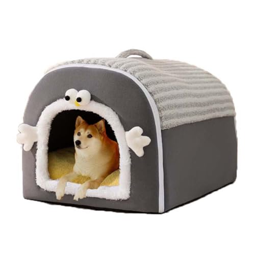 Hundehöhle, selbstwärmend, 2-in-1, faltbares Haustierbett für Katzen und kleine, mittelgroße und große Hunde, Anti-Angst, weich, warm, abnehmbares Kissen, beruhigendes Bett, Größe S, 50 x 40 x 35 cm, Hundehöhle, selbstwärmend, 2-in-1, faltbares Haustierbett für Katzen und kleine, mittelgroße und große Hunde, Anti-Angst, weich, warm, abnehmbares Kissen, beruhigendes Bett, Größe S, 50 x 40 x 35 cm, von Monbaer