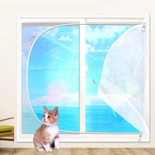 Monbaer Katzenschutz-Fenstergitter mit Reißverschluss, Balkon, Schlafzimmer, Küche, Fenster, Fliegengitter, Anti-Moskito-Fliegengitter, abnehmbares Fenstergitter Monbaer Katzenschutz-Fenstergitter mit Reißverschluss, Balkon, Schlafzimmer, Küche, Fenster, Fliegengitter, Anti-Moskito-Fliegengitter, abnehmbares Fenstergitter von Monbaer