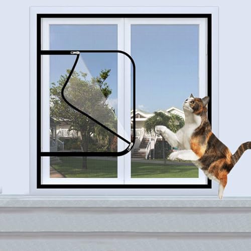 Selbstklebendes Fenstergitter für Schlafzimmer, Küche, individuelle Größe, Katzenfenster, Anti-Moskito-Fensterschutznetz, mit Reißverschluss, Katzen-Vogel-Isolationsnetz Selbstklebendes Fenstergitter für Schlafzimmer, Küche, individuelle Größe, Katzenfenster, Anti-Moskito-Fensterschutznetz, mit Reißverschluss, Katzen-Vogel-Isolationsnetz von Monbaer