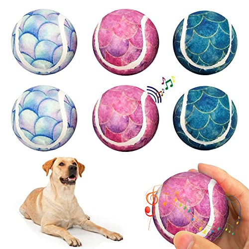 Mondon Haustier-Tennisbälle für Hunde, 6.6 cm, hochwertiges Spielzeug für große, mittelgroße und kleine Hunde, 6 Stück, Naturkautschuk und ungiftig, langlebig und sicher von Mondon