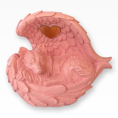 Monello Hundeurne Hund mit langem Fell bis ca. 55 kg Körpergewicht Gravur auf Wunsch (Rosa) von Monello