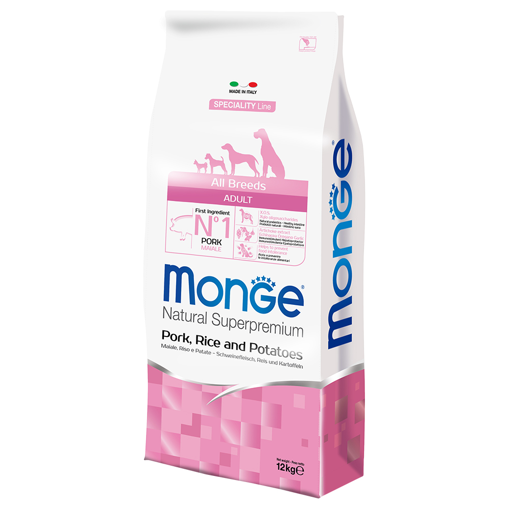 Monge Superpremium All Breeds Adult Schwein, Reis & Kartoffel - 12 kg von Monge Superpremium Dog