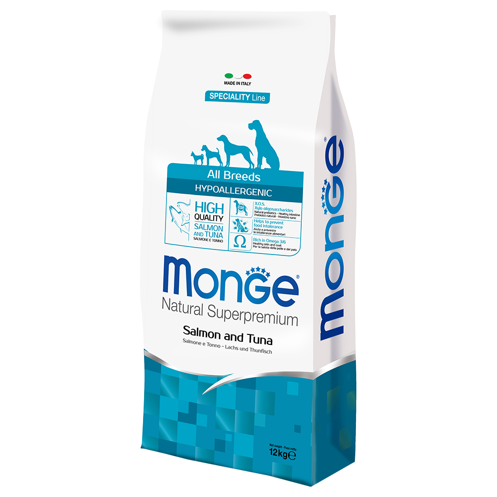 Monge Superpremium All Breeds Hypoallergenic Lachs & Thunfisch - 12 kg von Monge Superpremium Dog