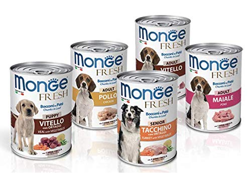 20 Schachteln 400 g Hundefutter Fresh Erwachsene Natural Superpremium MONGE für Hunde von Monge