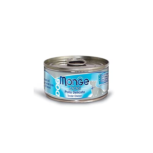 Monge Dog Adult Chicken, Nassfutter für Erwachsene Hunde (Ergänzungsfuttermittel aus Huhn, hochwertige Qualität, ohne Konservierungsstoffe, glutenfreies Futter, schmackhaftes Hundefutter, 100 g) von Monge