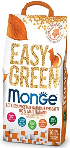 Monge Easy Green Katzenstreu für Katzen, 100% Italienischer Mais von Monge