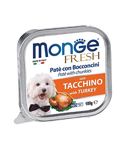 Monge Fresh Tacchino - Cibo umido per cani 32 scatolette da 100 g von Monge