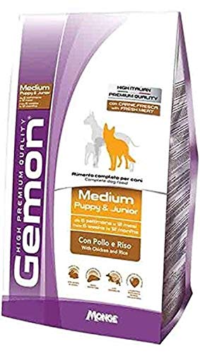 Monge Gemon, Medium Puppy & Junior, Trockenfutter für Hunde und Welpen, mit Huhn und Reis, 15 kg Monge Gemon, Medium Puppy & Junior, Trockenfutter für Hunde und Welpen, mit Huhn und Reis, 15 kg von Monge
