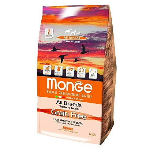 Monge Grain Free All Breeds - Dry Dog Food with Duck and Potatoes - 12 kg Monge Grain Free All Breeds - Dry Dog Food with Duck and Potatoes - 12 kg von Monge