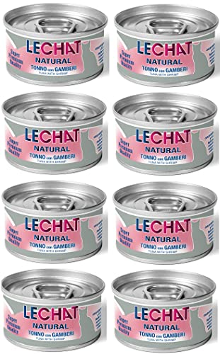 Monge Lechat Natural Dosen 80 g x 8 Stück, Komplettfutter für Katzen, nur natürliche Zutaten, ohne Farb- und Konservierungsstoffe mit Thunfisch & (Thunfisch mit Beinen) von Monge