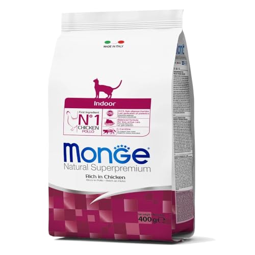 Monge Natural Superpremium Katzenfutter, Futter für Katzen (Trockenfutter Katze mit Huhn, hochwertige Inhaltsstoffe, Ballaststoff- und Vitaminreich, Katzen Trockenfutter, 400 g) von Monge